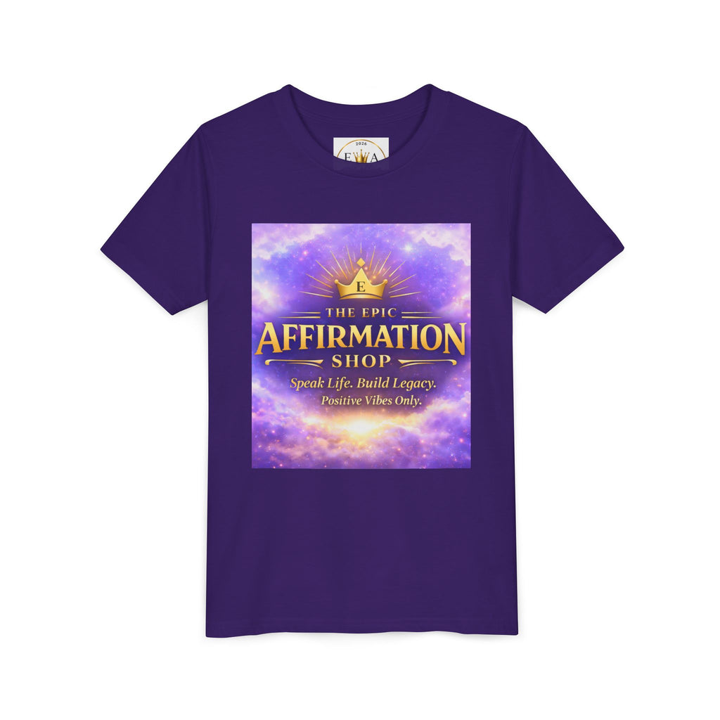 Youth Tee – The Epic Affirmation Shop Graphic Tee ("Speak Life, Build Legacy")
