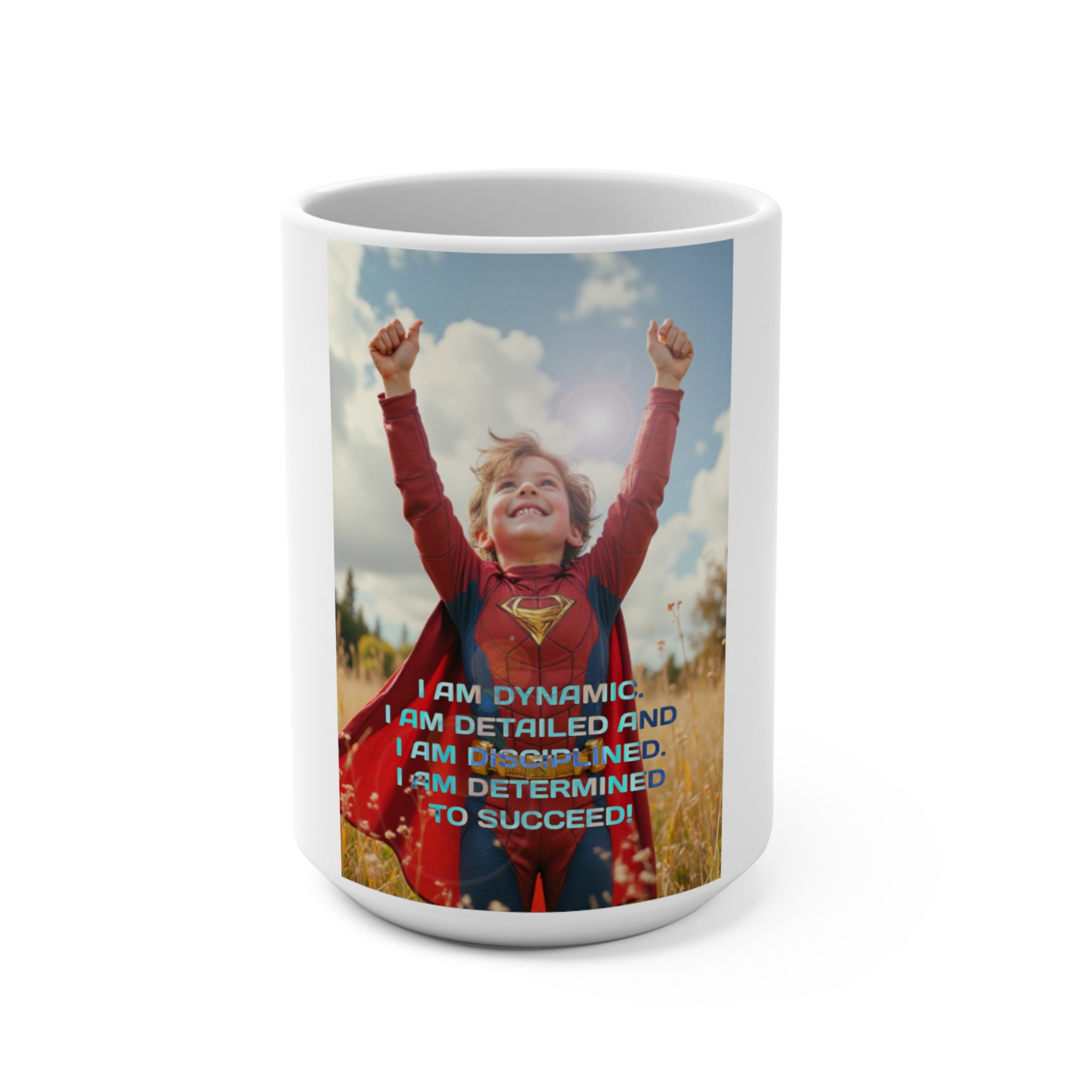 Wealth 15oz Ceramic Mug – Gold Foil "Attract Wealth" Motivational Coffee Cup