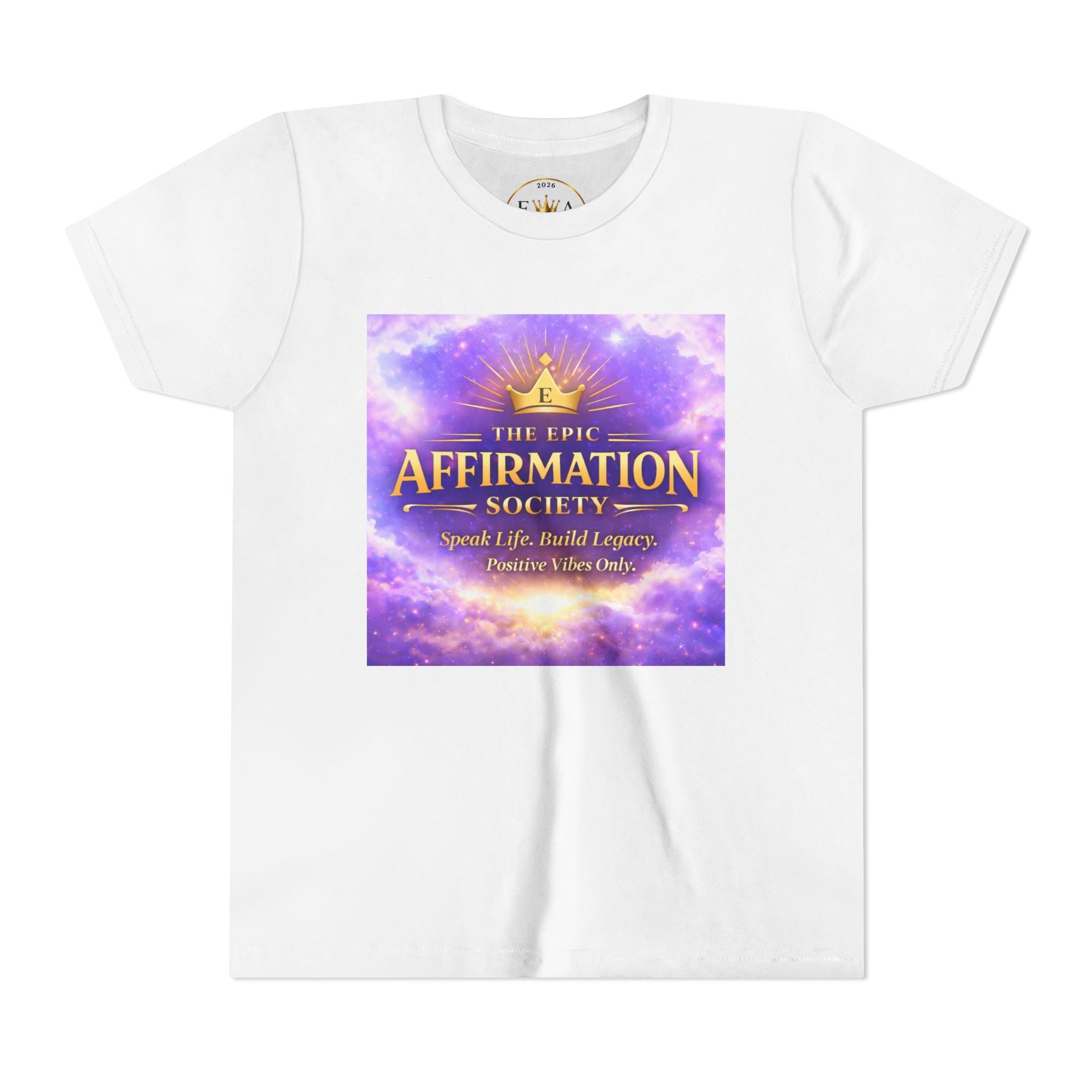 Affirmation Society Youth Tee — Inspirational Kids Short Sleeve Shirt