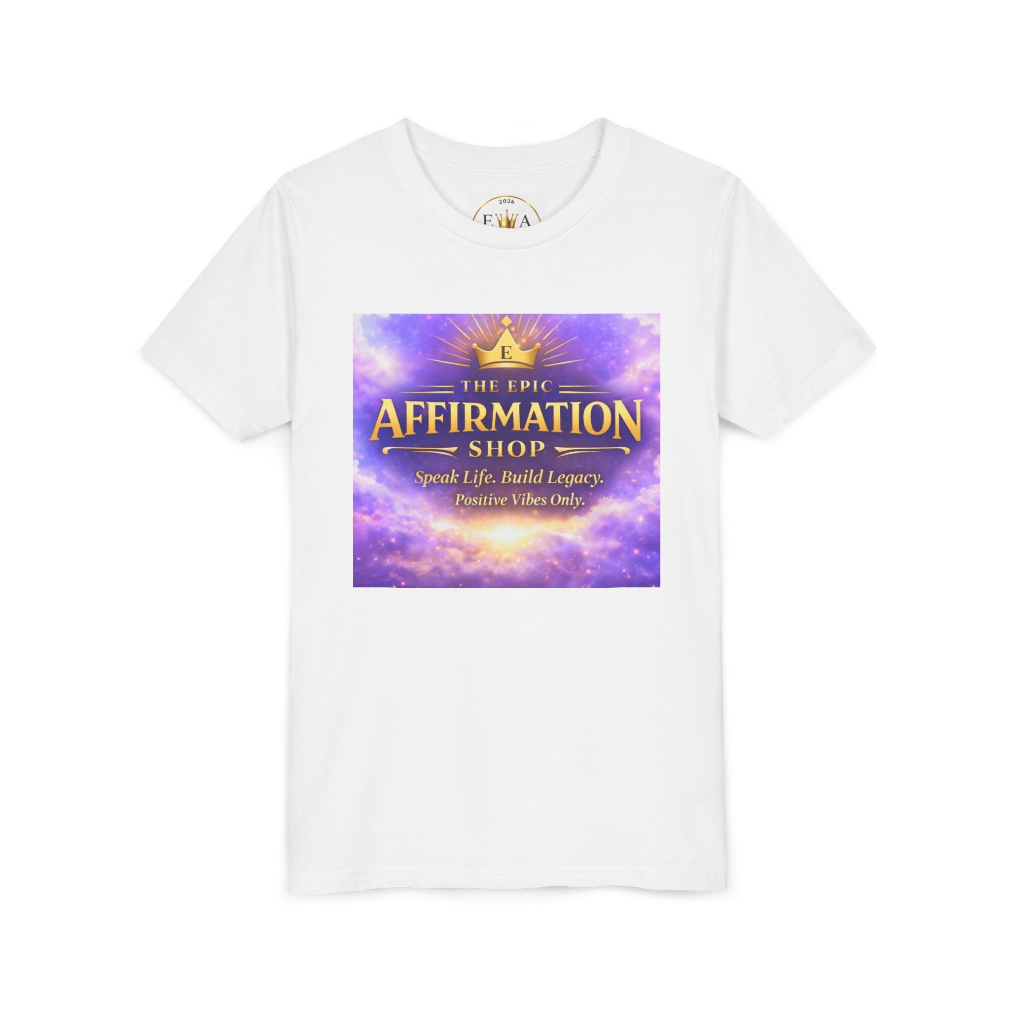 Youth Tee — The Epic Affirmation Shop "Speak Life, Build Legacy" Inspirational Kids Shirt