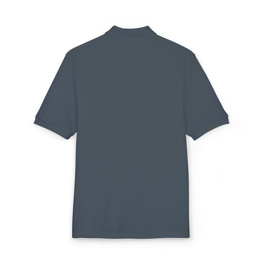 Embroidered Polo Shirt — Subtle Floral 'Stay Blessed' Chest Logo