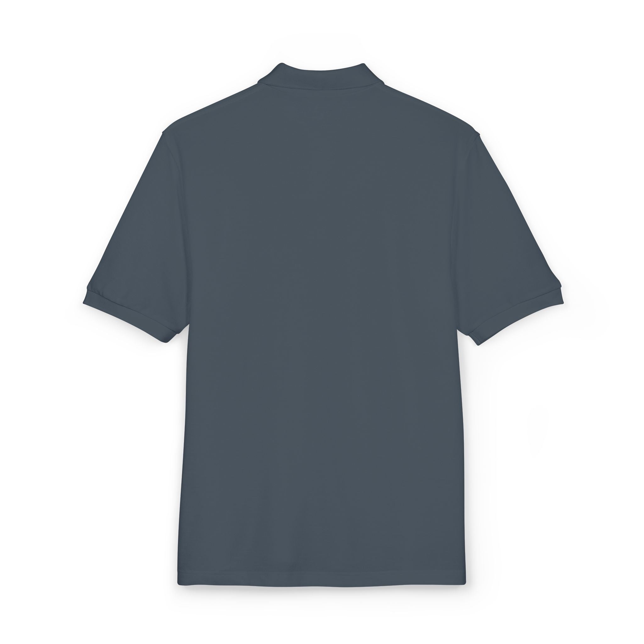 Embroidered Polo Shirt — Subtle Floral 'Stay Blessed' Chest Logo
