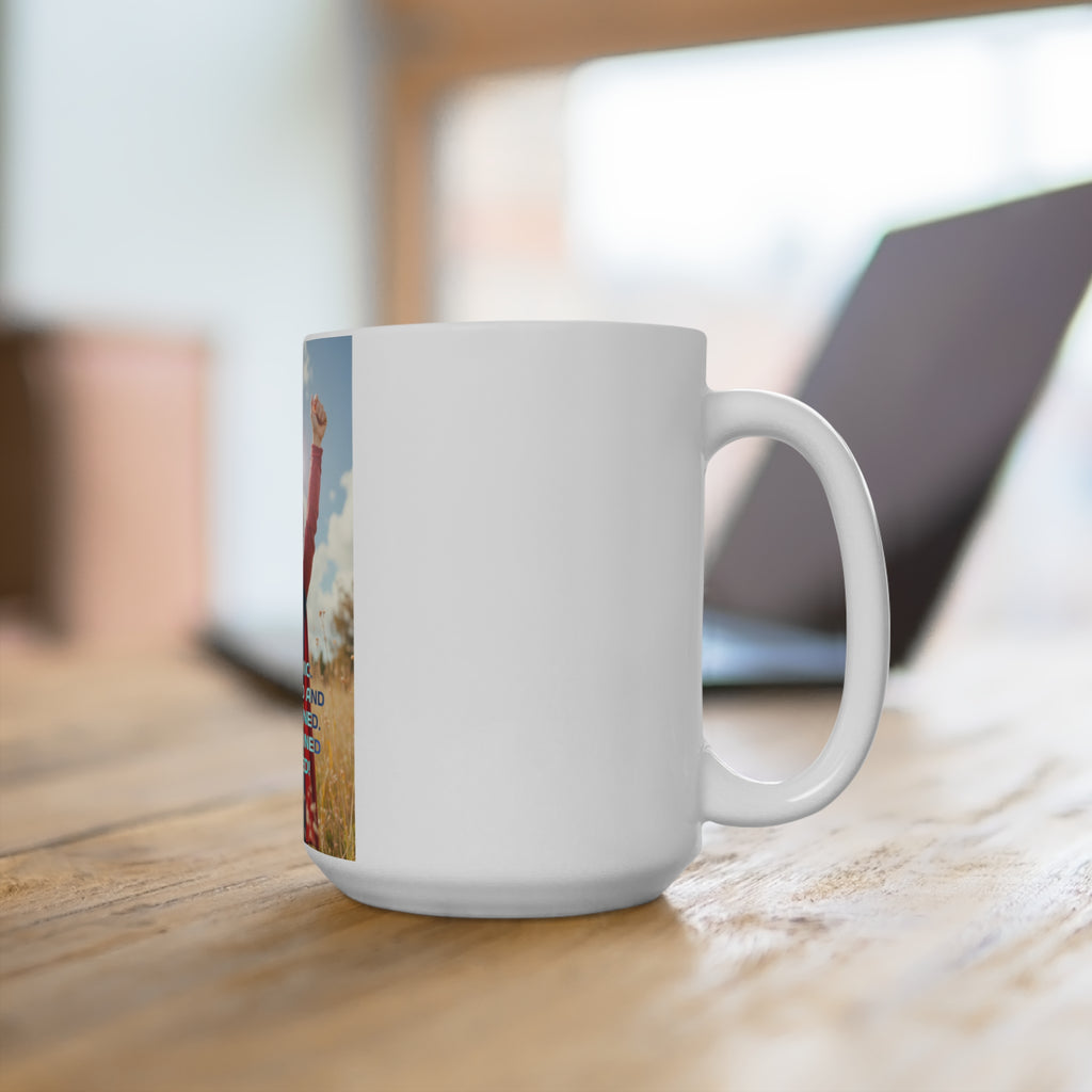 Wealth 15oz Ceramic Mug – Gold Foil "Attract Wealth" Motivational Coffee Cup