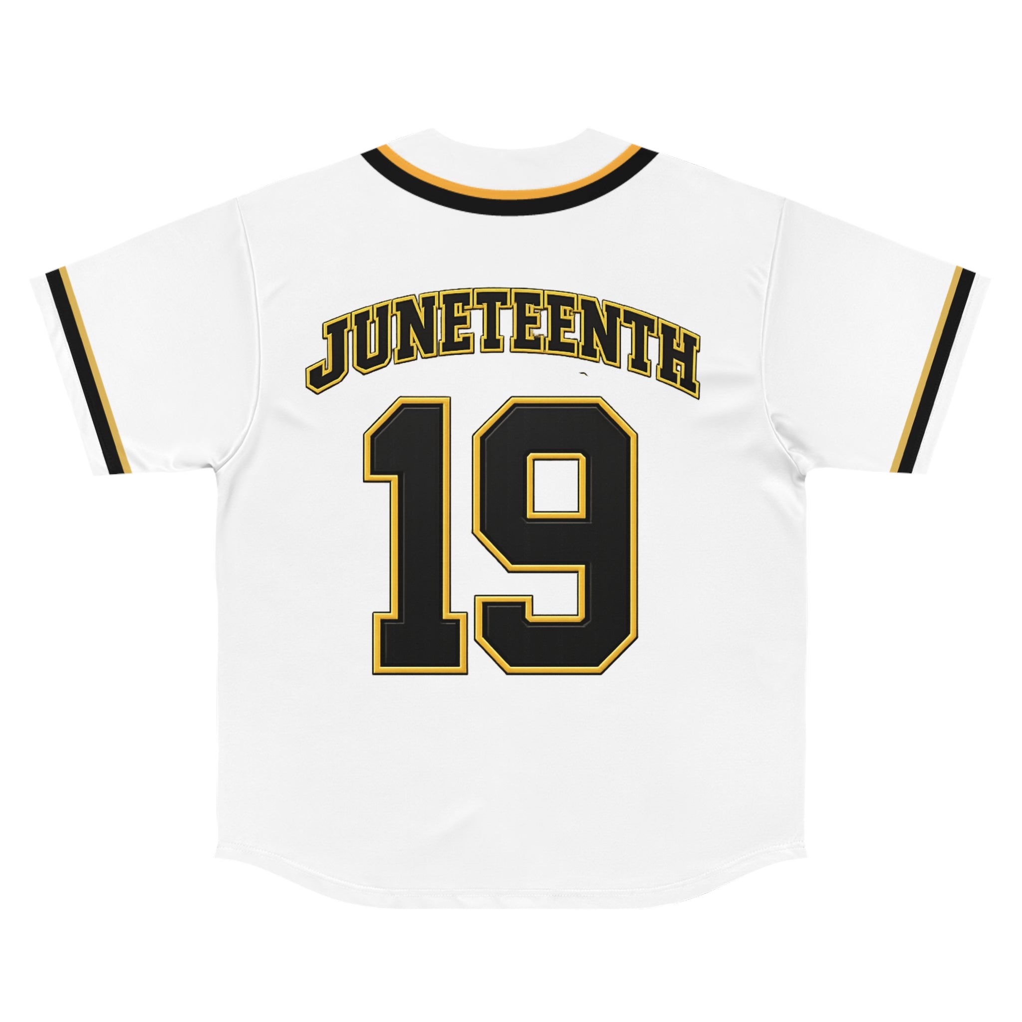 Juneteenth 'Freedom' Baseball Jersey - White Number 19