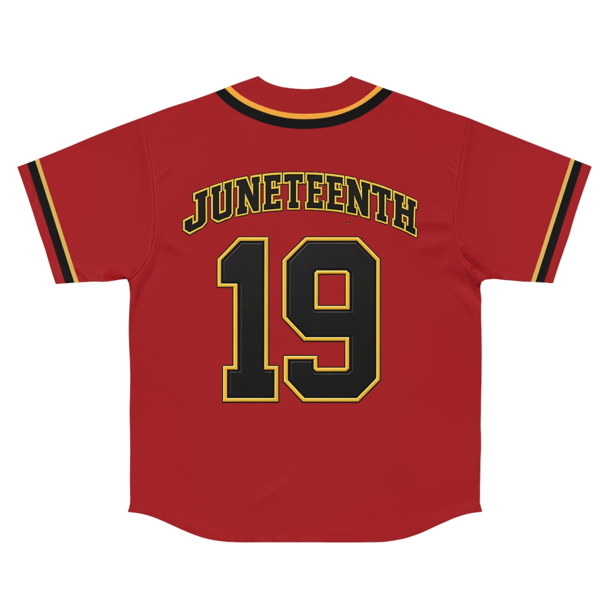 Juneteenth 'Freedom' Baseball Jersey - Red Number 19