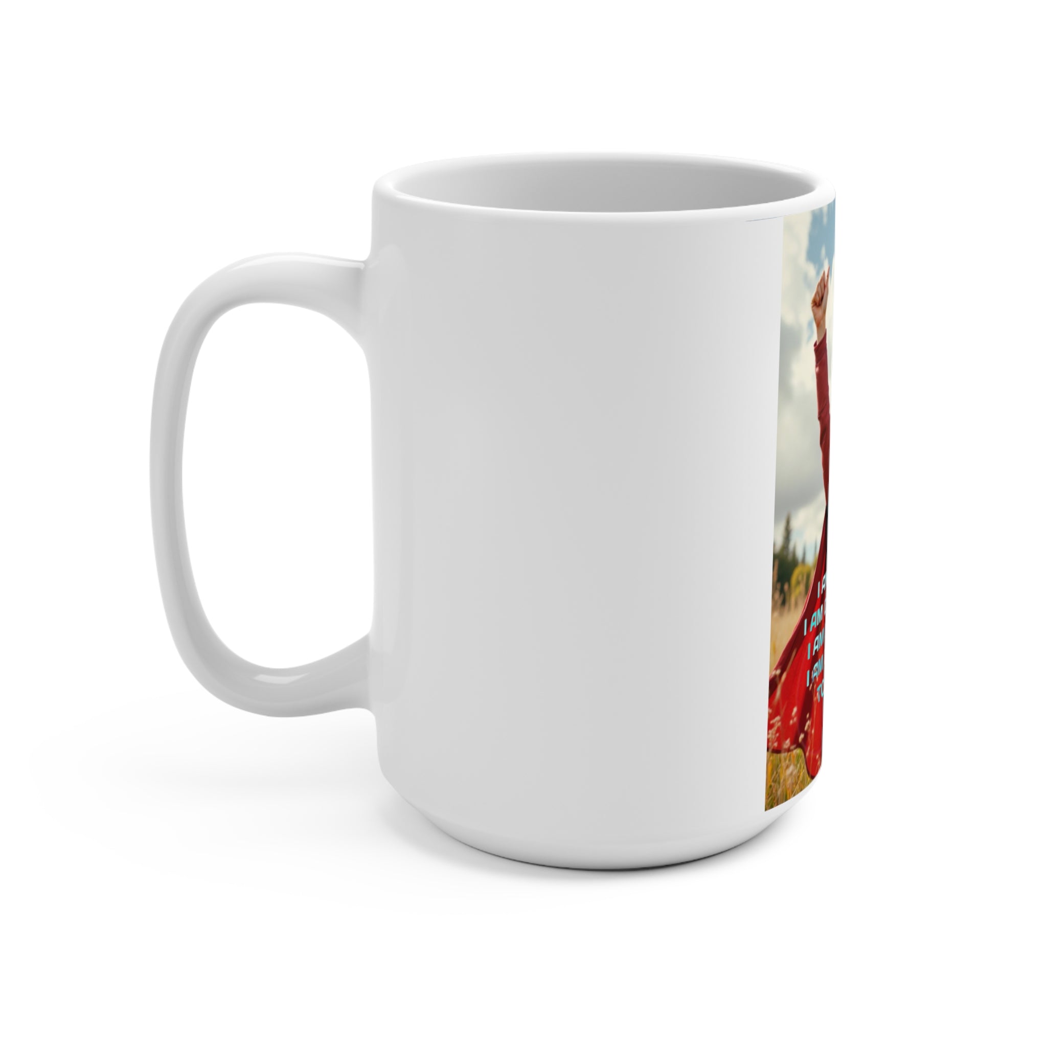 Wealth 15oz Ceramic Mug – Gold Foil "Attract Wealth" Motivational Coffee Cup