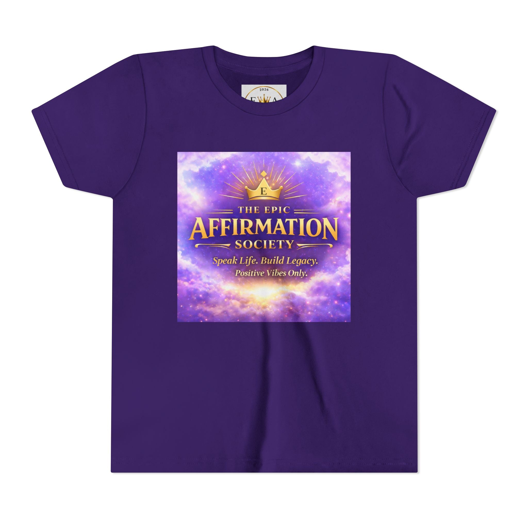 Affirmation Society Youth Tee — Inspirational Kids Short Sleeve Shirt