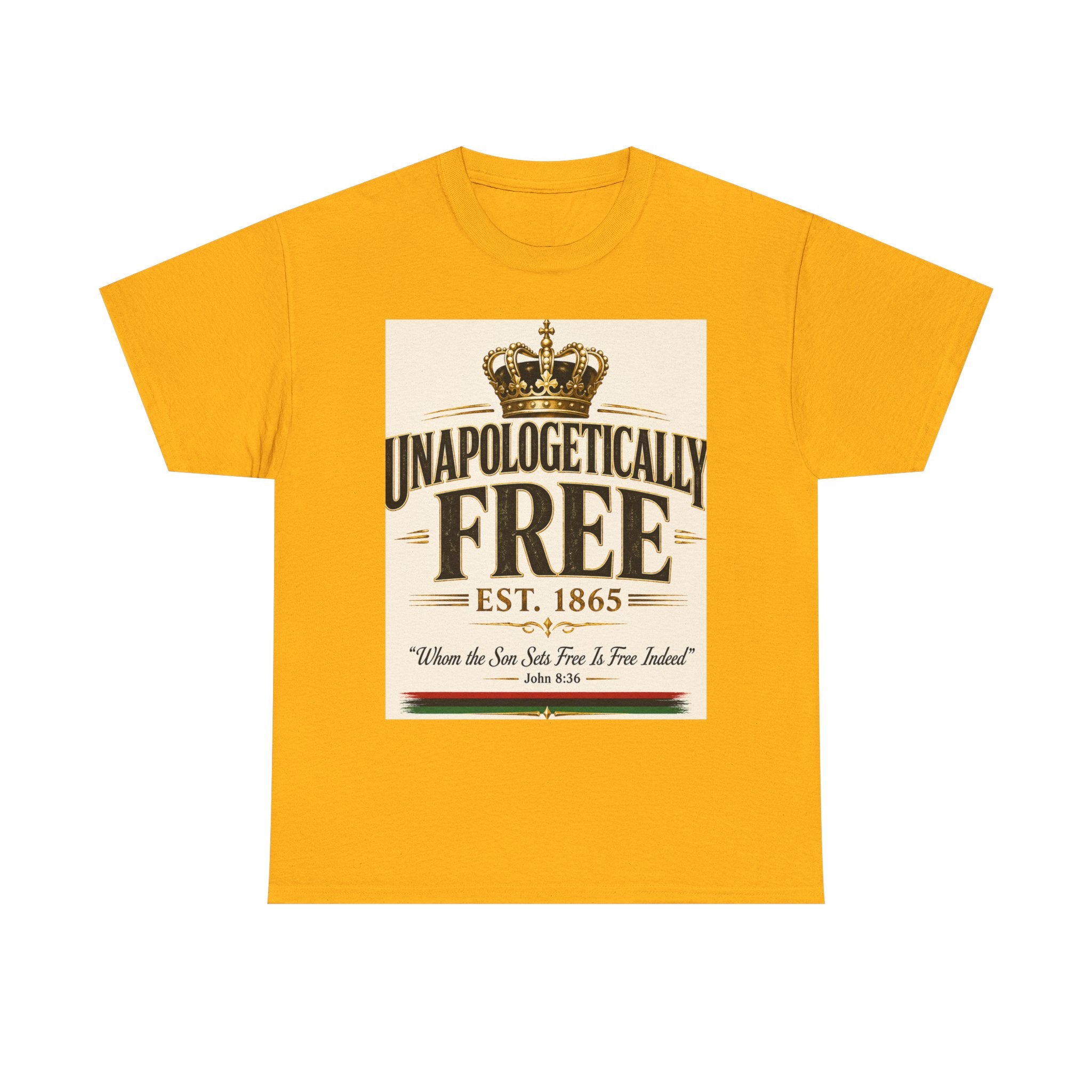 T-Shirt — "Unapologetically Free" Vintage Crown Tee (Est. 1865)