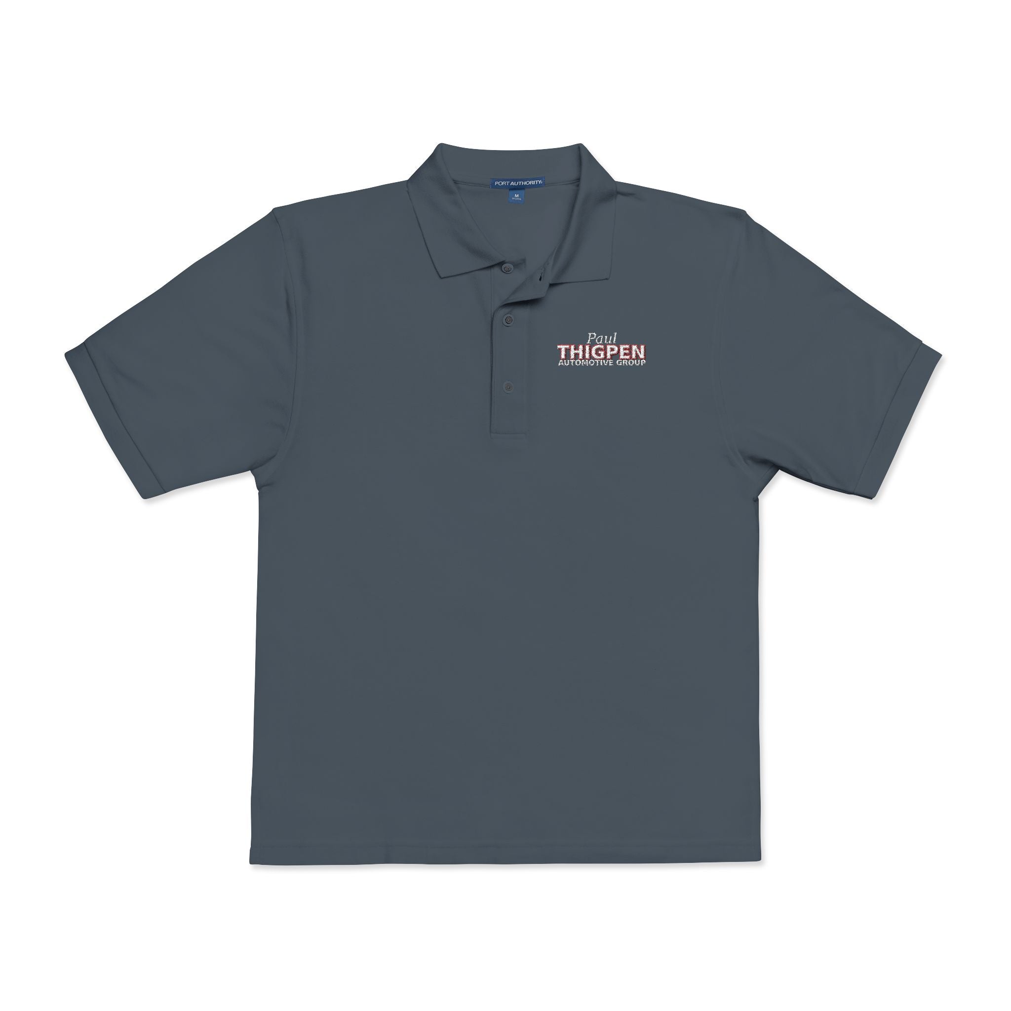 Embroidered Polo Shirt — Subtle Floral 'Stay Blessed' Chest Logo