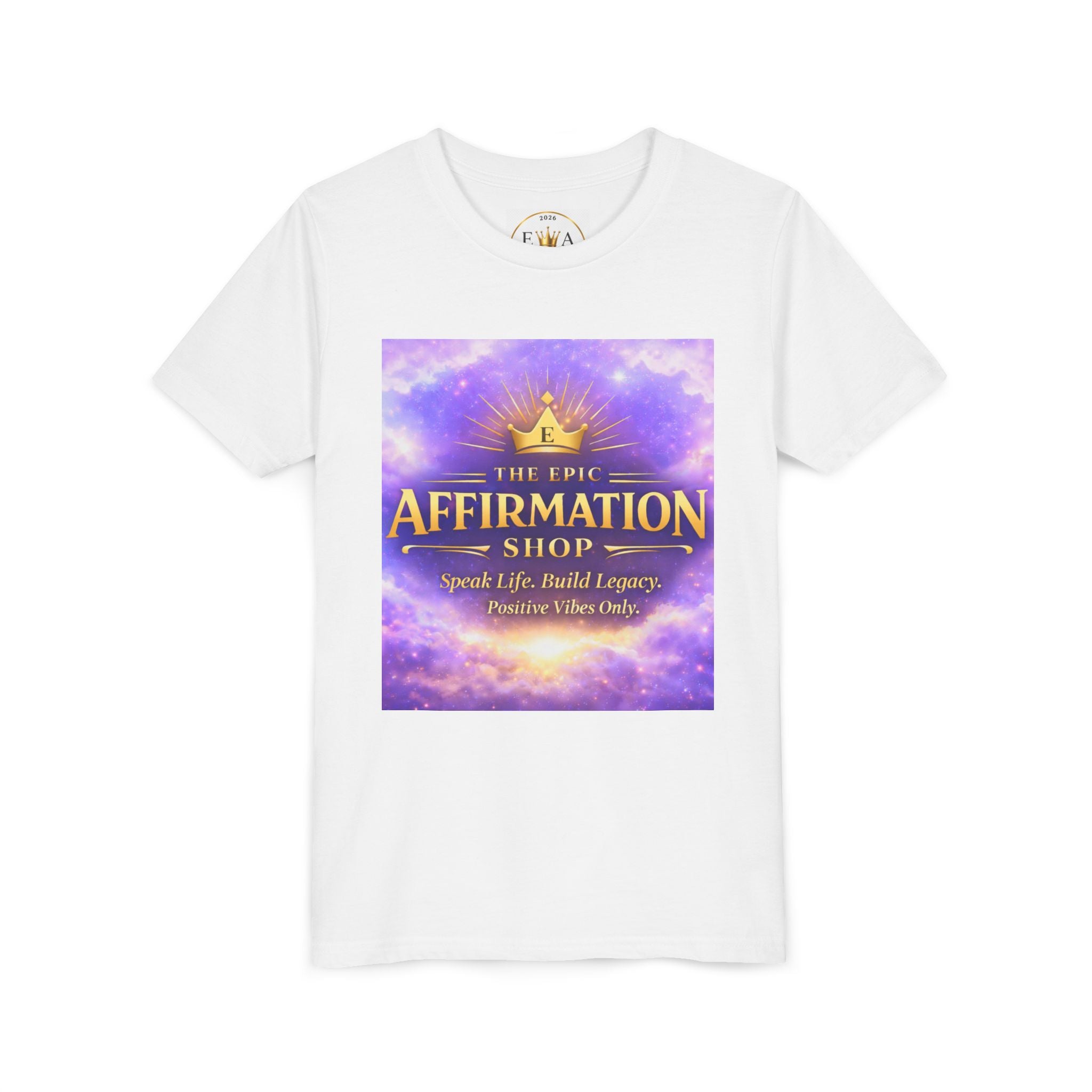 Youth Tee – The Epic Affirmation Shop Graphic Tee ("Speak Life, Build Legacy")