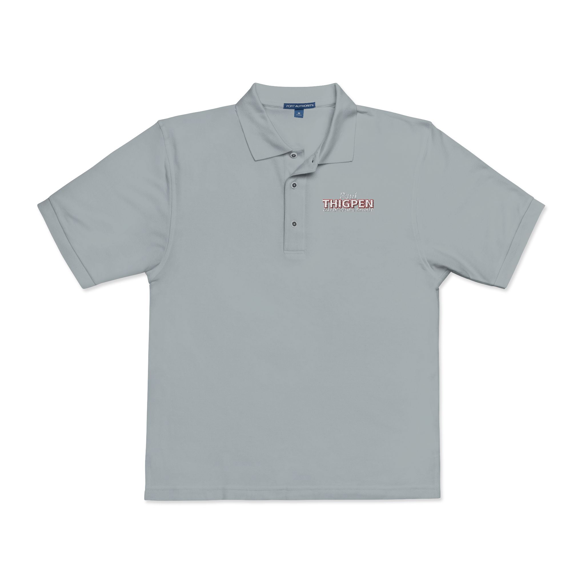 Embroidered Polo Shirt — Subtle Floral 'Stay Blessed' Chest Logo