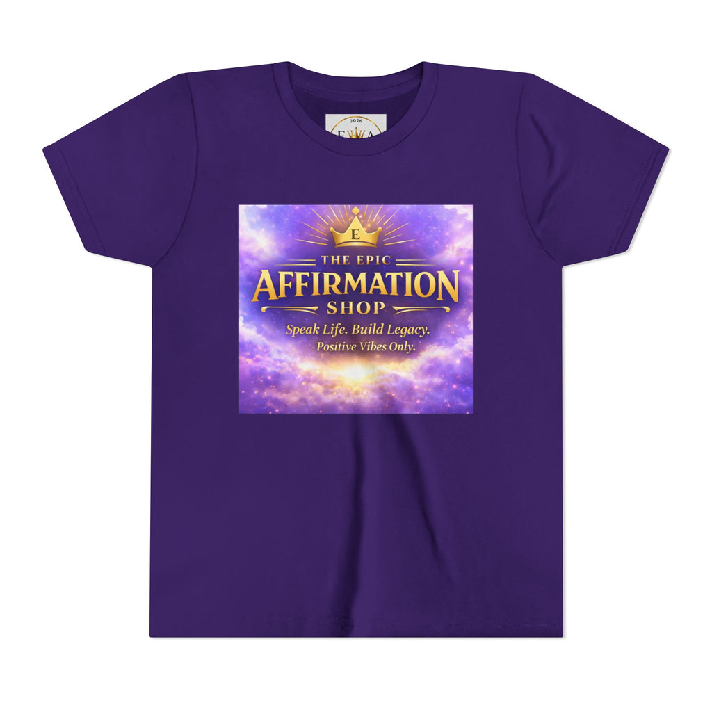 Youth Tee — The Epic Affirmation Shop "Speak Life, Build Legacy" Inspirational Kids Shirt