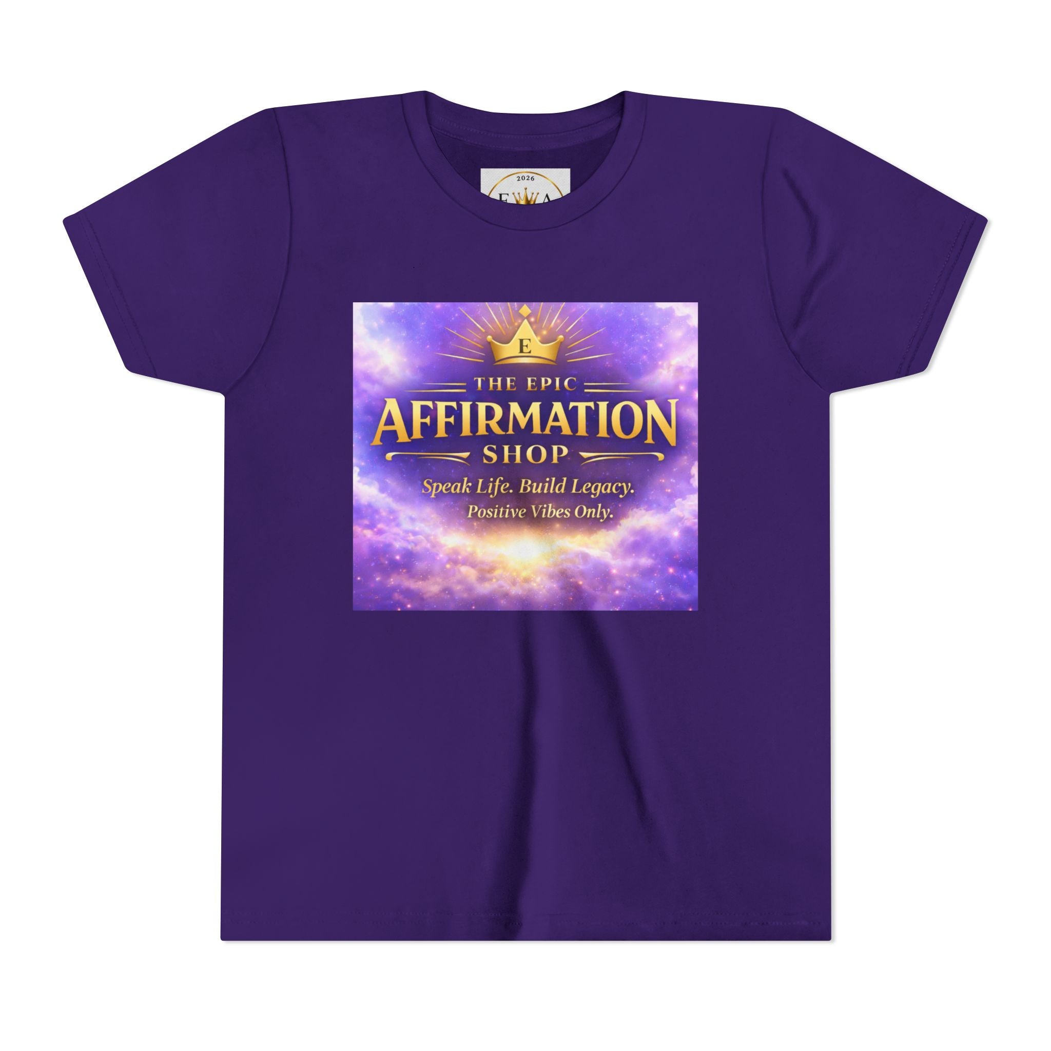 Youth Tee — The Epic Affirmation Shop "Speak Life, Build Legacy" Inspirational Kids Shirt