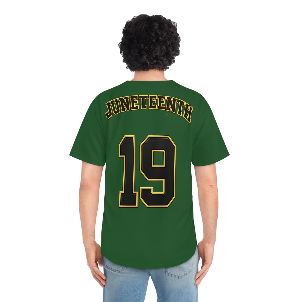Copy of Juneteenth 'Freedom' Baseball Jersey - Green Number 19
