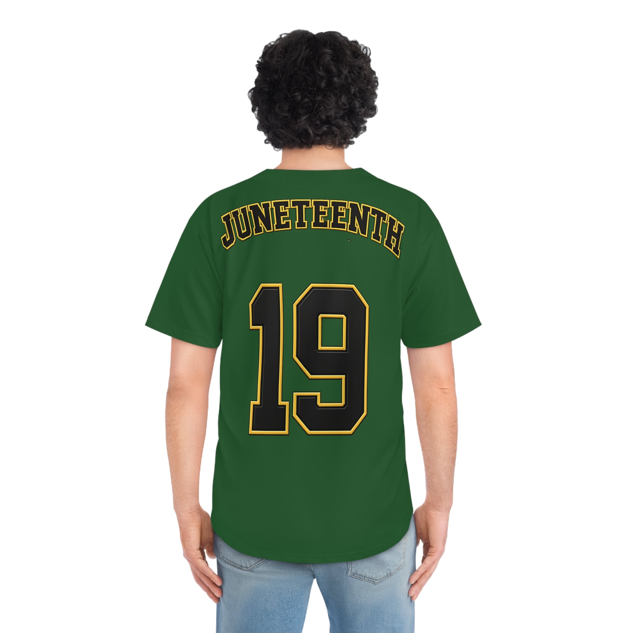 Copy of Juneteenth 'Freedom' Baseball Jersey - Green Number 19