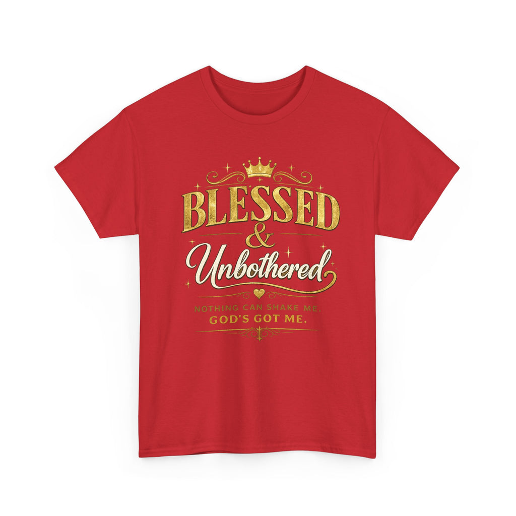 Blessed & Unbothered T‑Shirt — "Nothing Can Shame Me, God's Got Me" Christian Faith Tee
