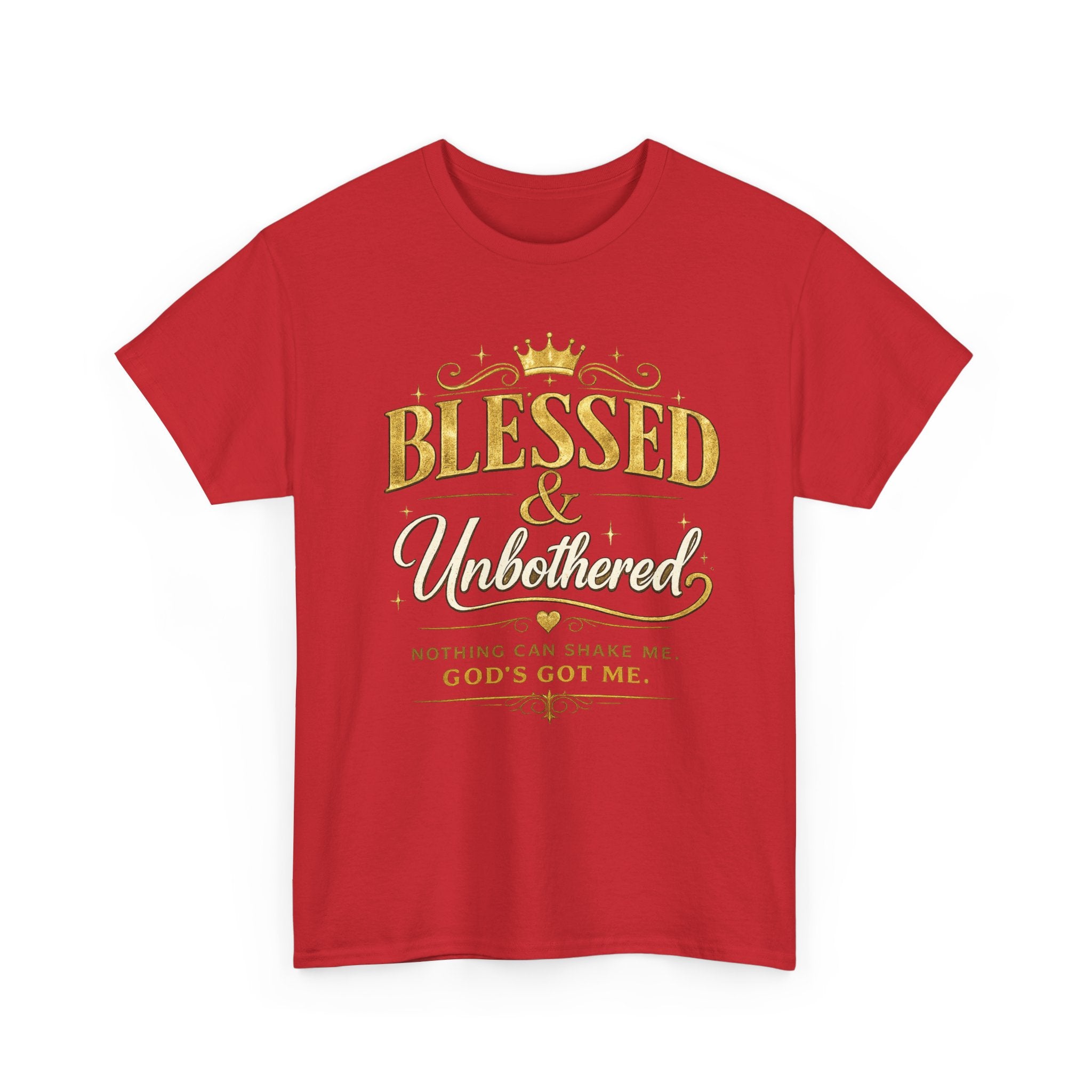 Blessed & Unbothered T‑Shirt — "Nothing Can Shame Me, God's Got Me" Christian Faith Tee