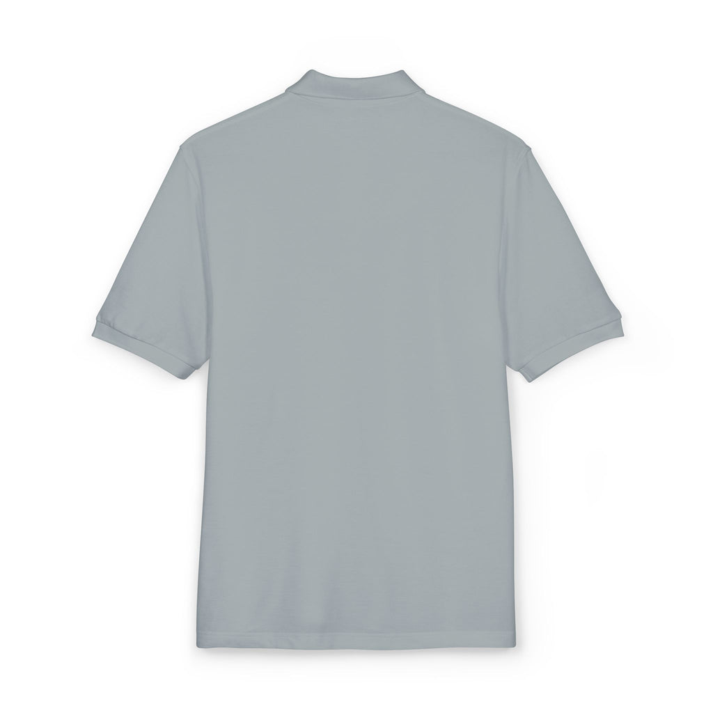 Embroidered Polo Shirt — Subtle Floral 'Stay Blessed' Chest Logo