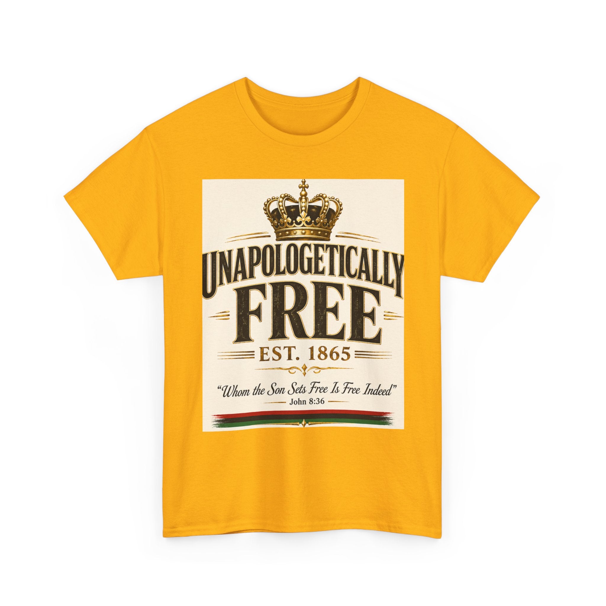 T-Shirt — "Unapologetically Free" Vintage Crown Tee (Est. 1865)