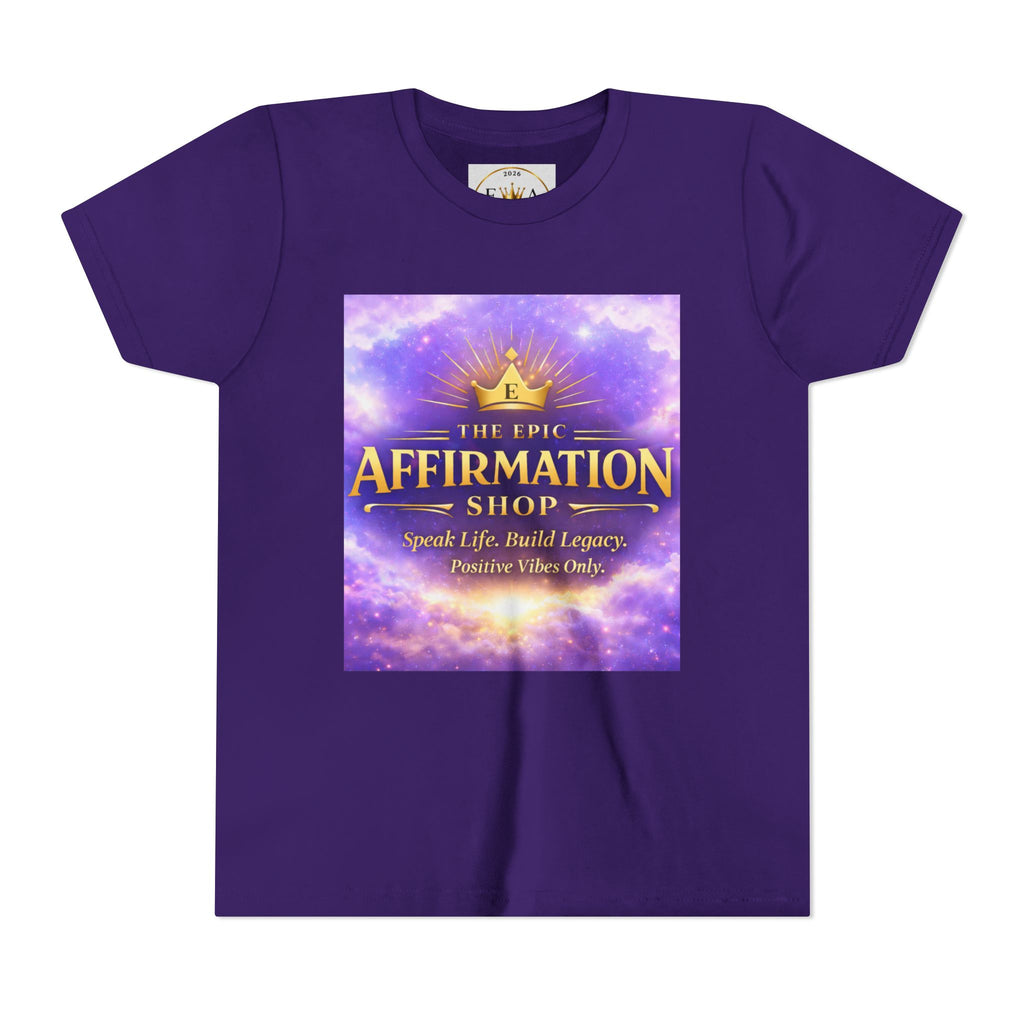 Youth Tee – The Epic Affirmation Shop Graphic Tee ("Speak Life, Build Legacy")