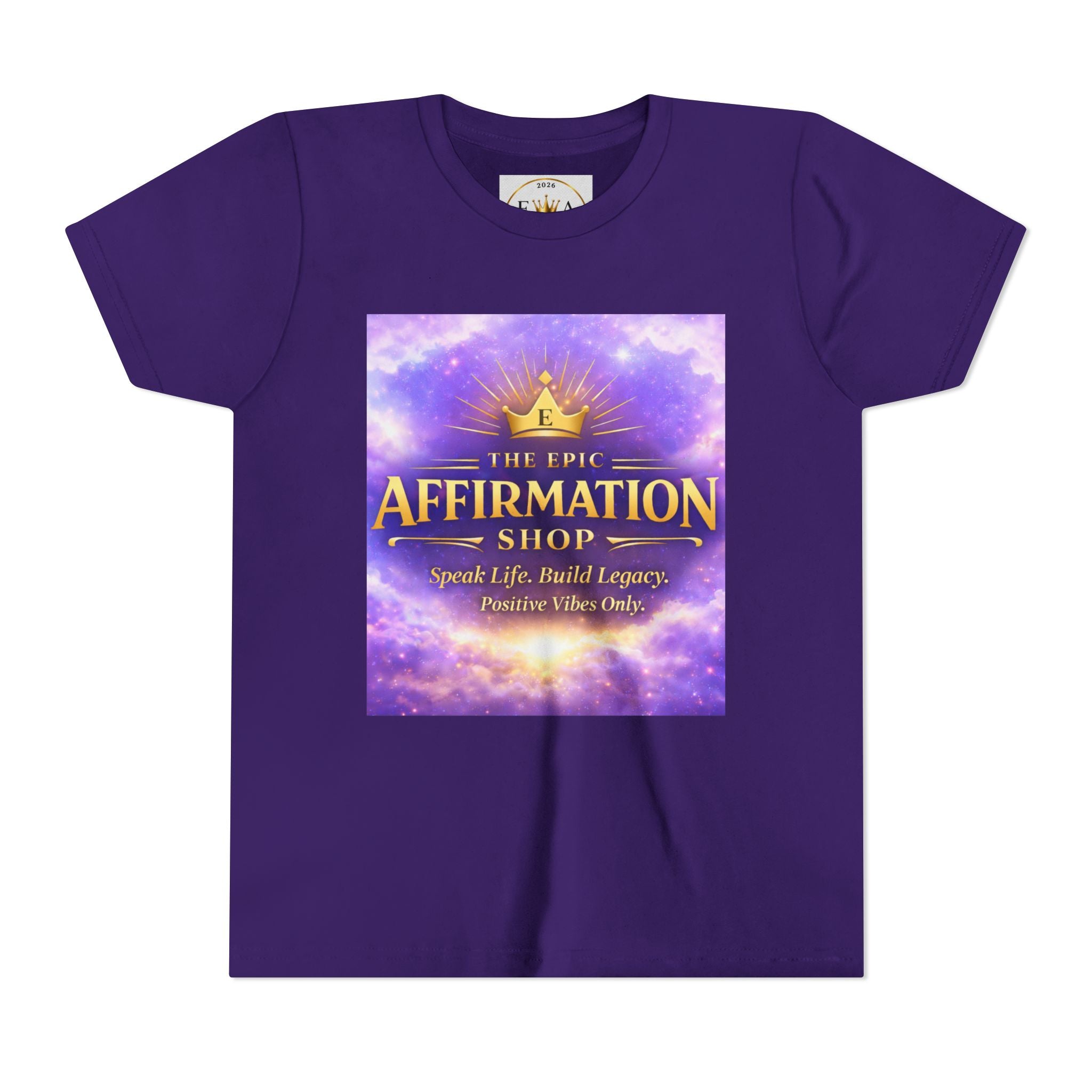 Youth Tee – The Epic Affirmation Shop Graphic Tee ("Speak Life, Build Legacy")