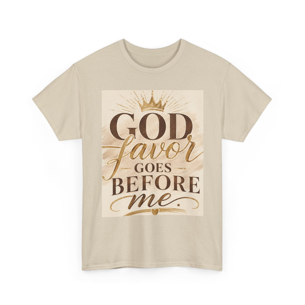Faith Tee — "God's Favor Goes Before Me" Inspirational Christian T‑Shirt