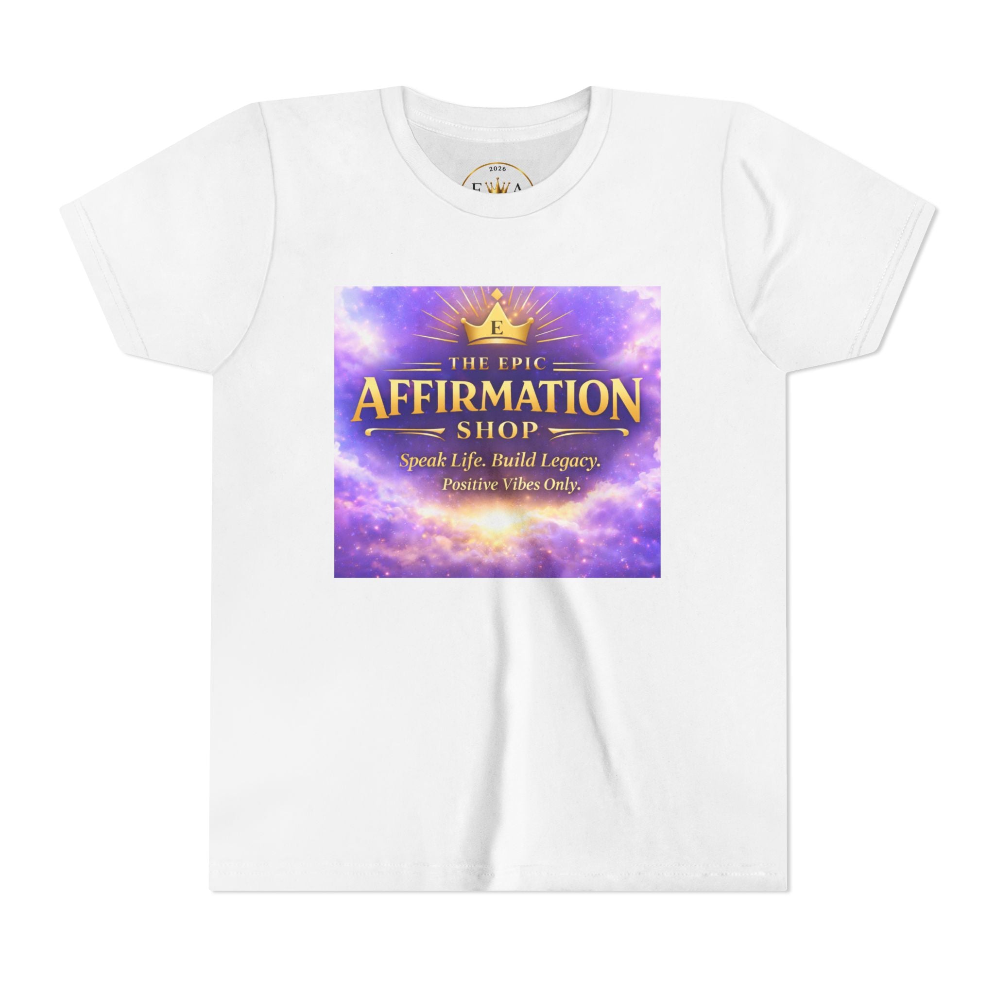 Youth Tee — The Epic Affirmation Shop "Speak Life, Build Legacy" Inspirational Kids Shirt