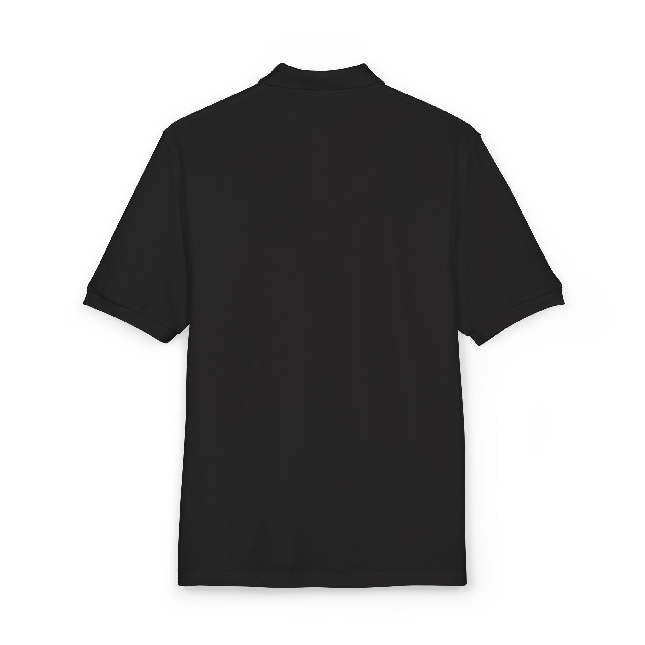 Embroidered Polo Shirt — Subtle Floral 'Stay Blessed' Chest Logo