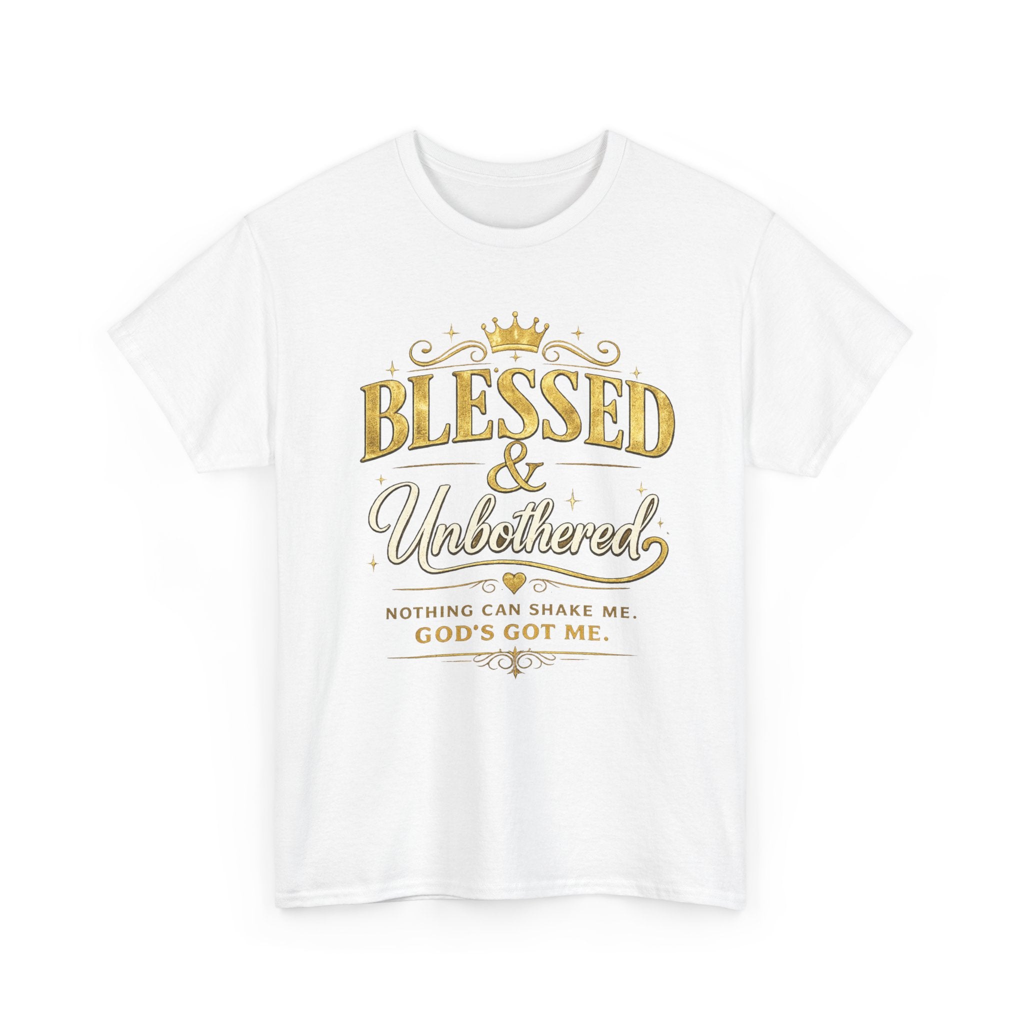 Blessed & Unbothered T‑Shirt — "Nothing Can Shame Me, God's Got Me" Christian Faith Tee