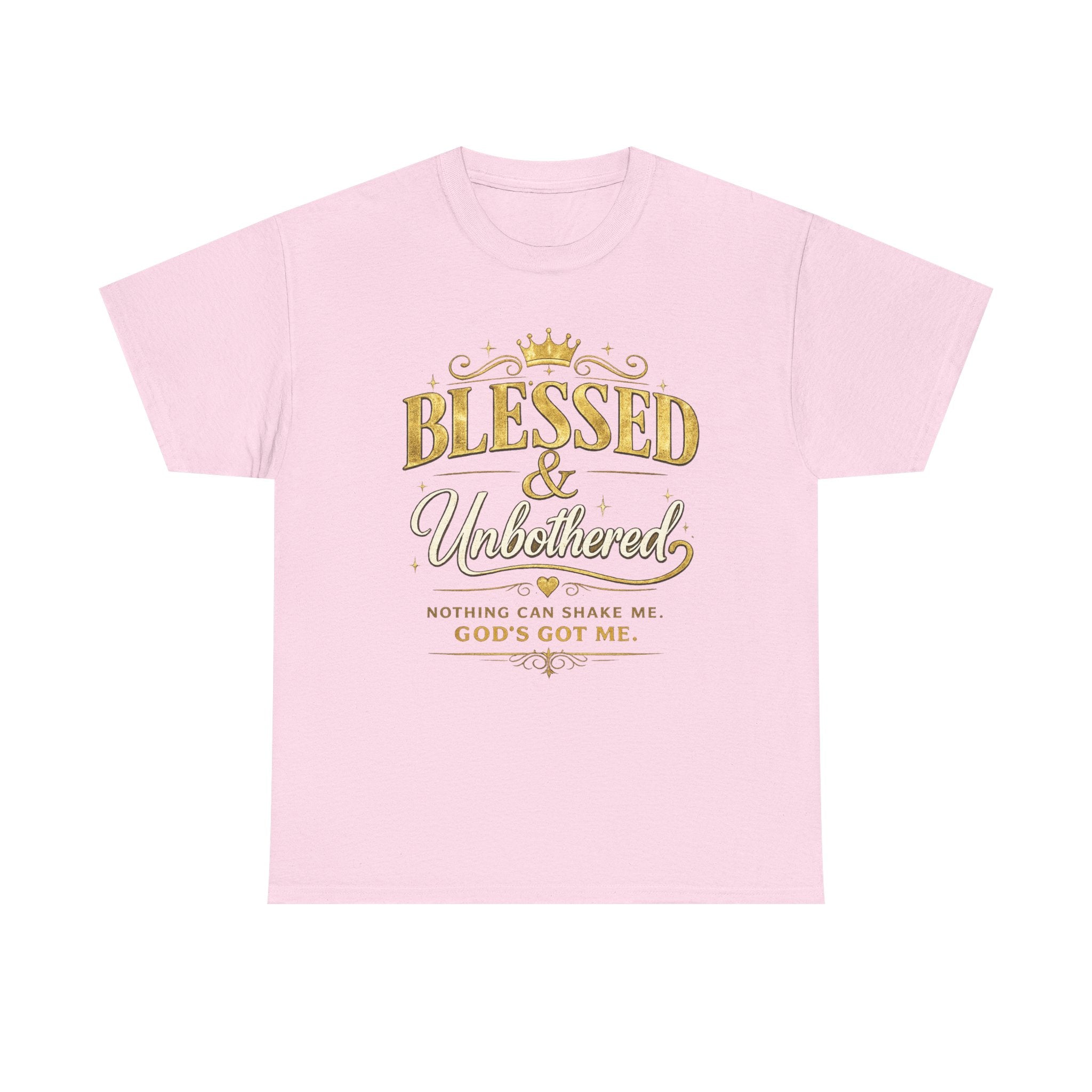 Blessed & Unbothered T‑Shirt — "Nothing Can Shame Me, God's Got Me" Christian Faith Tee