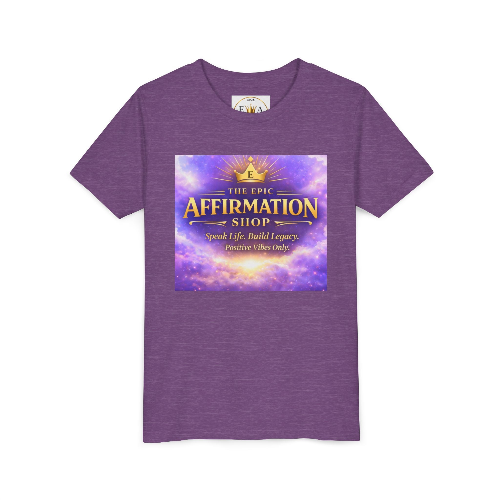 Youth Tee — The Epic Affirmation Shop "Speak Life, Build Legacy" Inspirational Kids Shirt