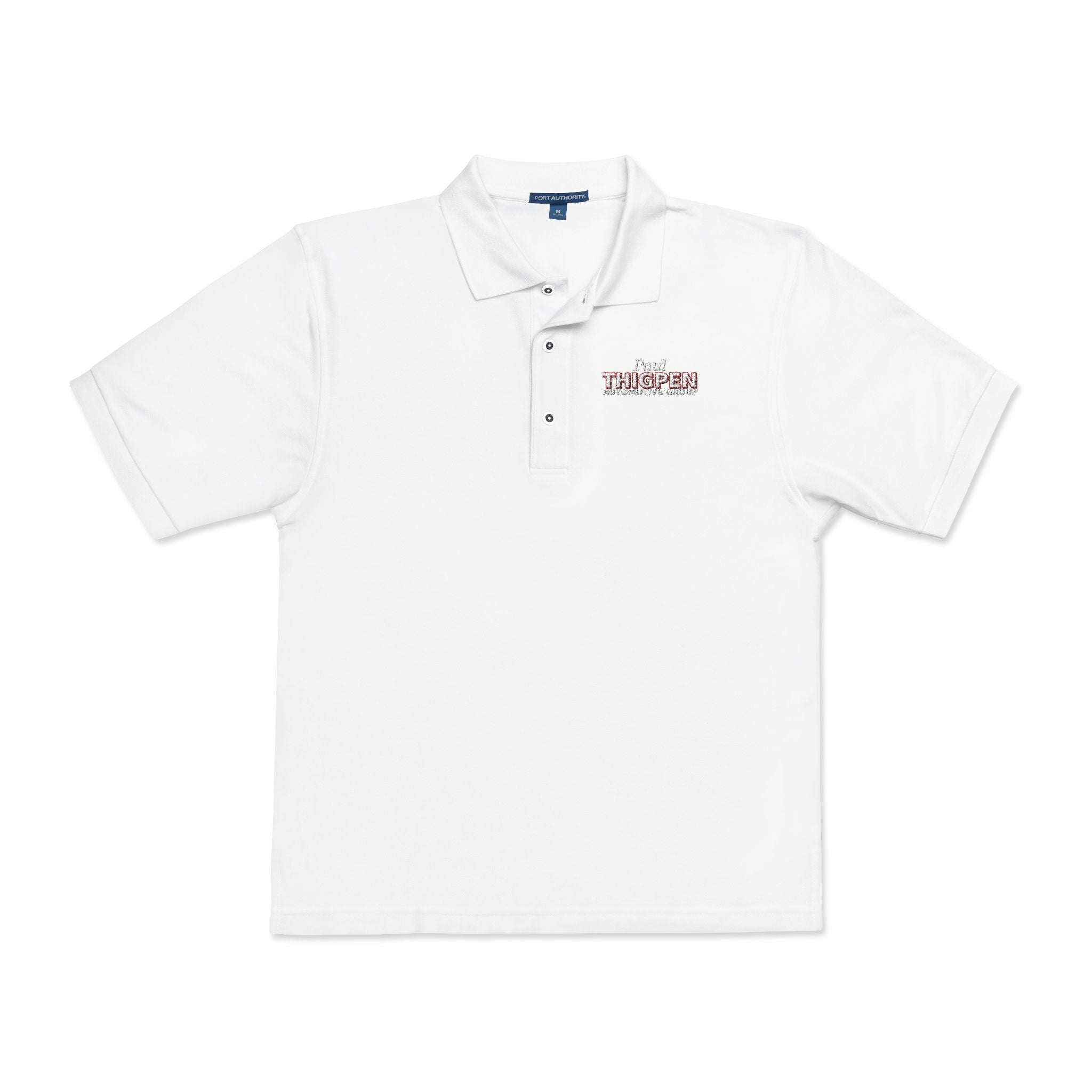 Embroidered Polo Shirt — Subtle Floral 'Stay Blessed' Chest Logo