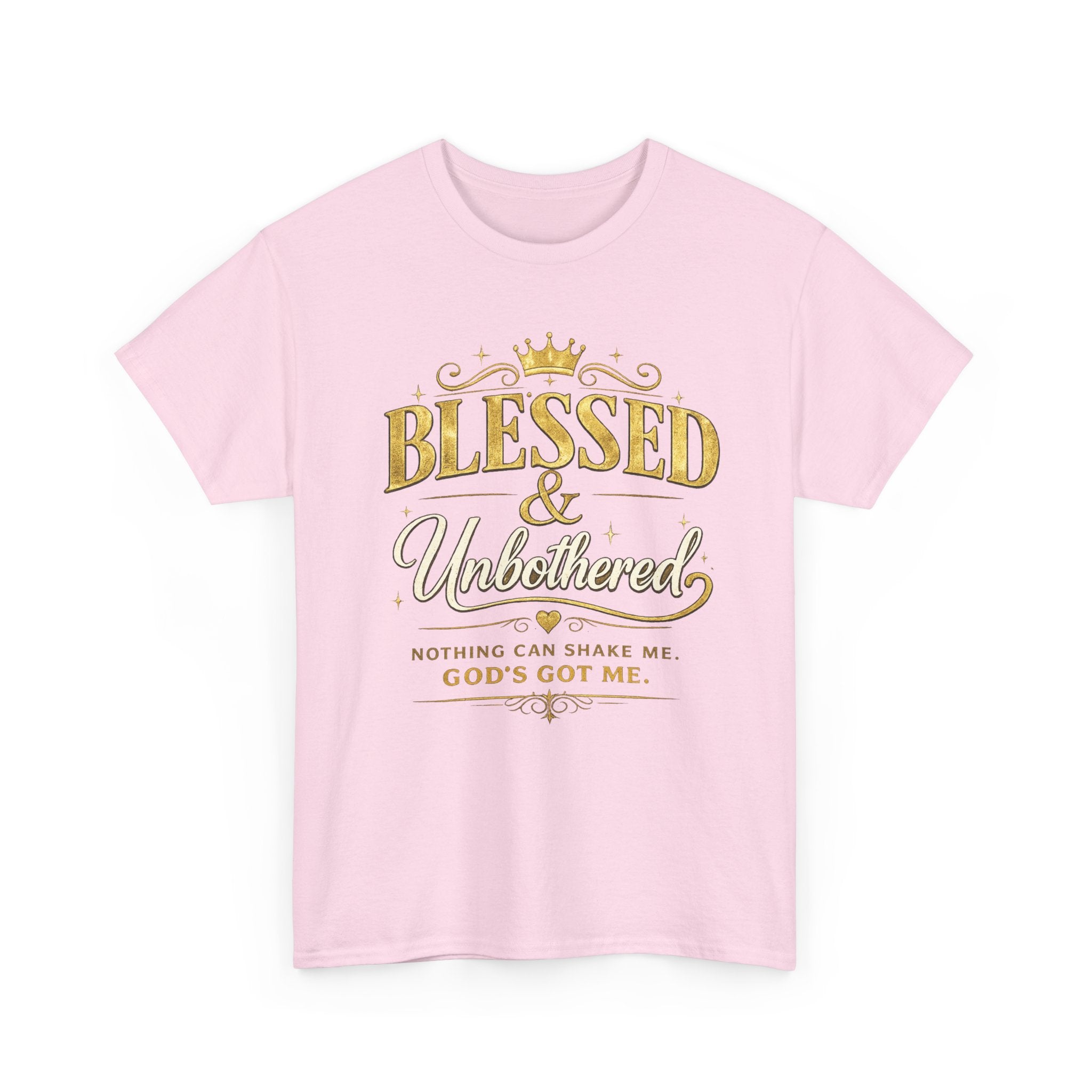 Blessed & Unbothered T‑Shirt — "Nothing Can Shame Me, God's Got Me" Christian Faith Tee