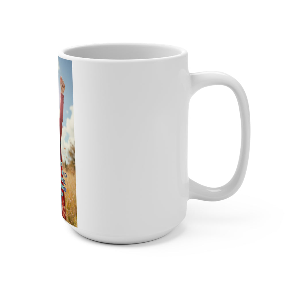 Wealth 15oz Ceramic Mug – Gold Foil "Attract Wealth" Motivational Coffee Cup