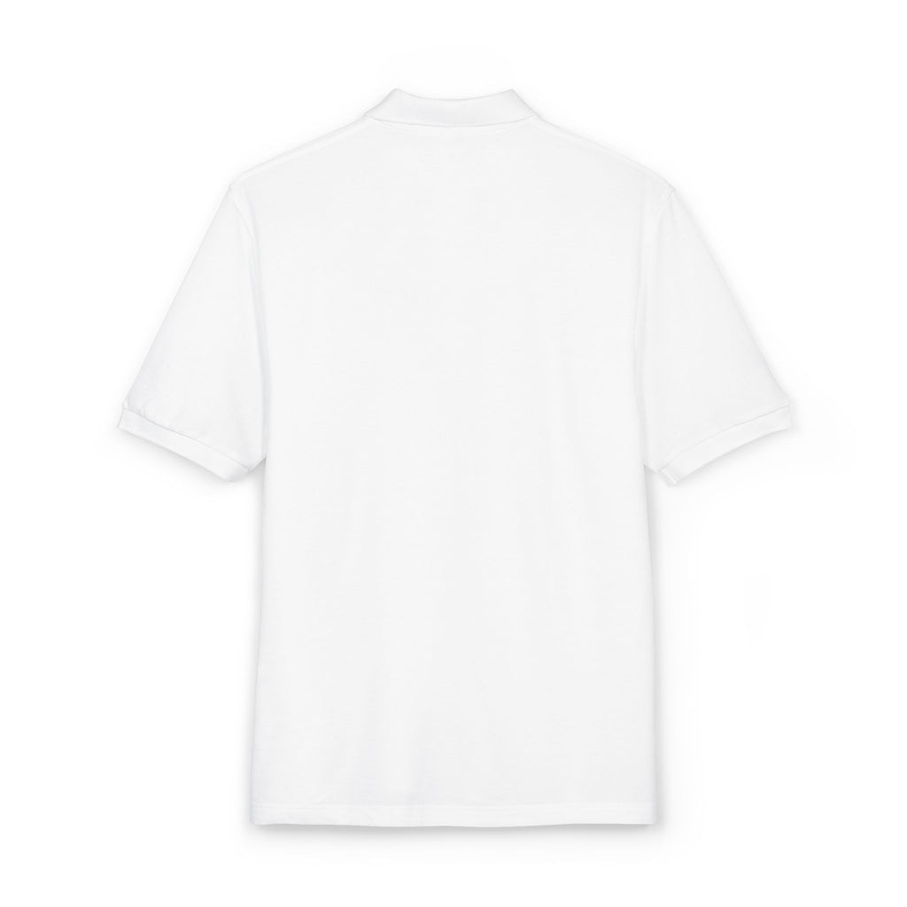 Embroidered Polo Shirt — Subtle Floral 'Stay Blessed' Chest Logo