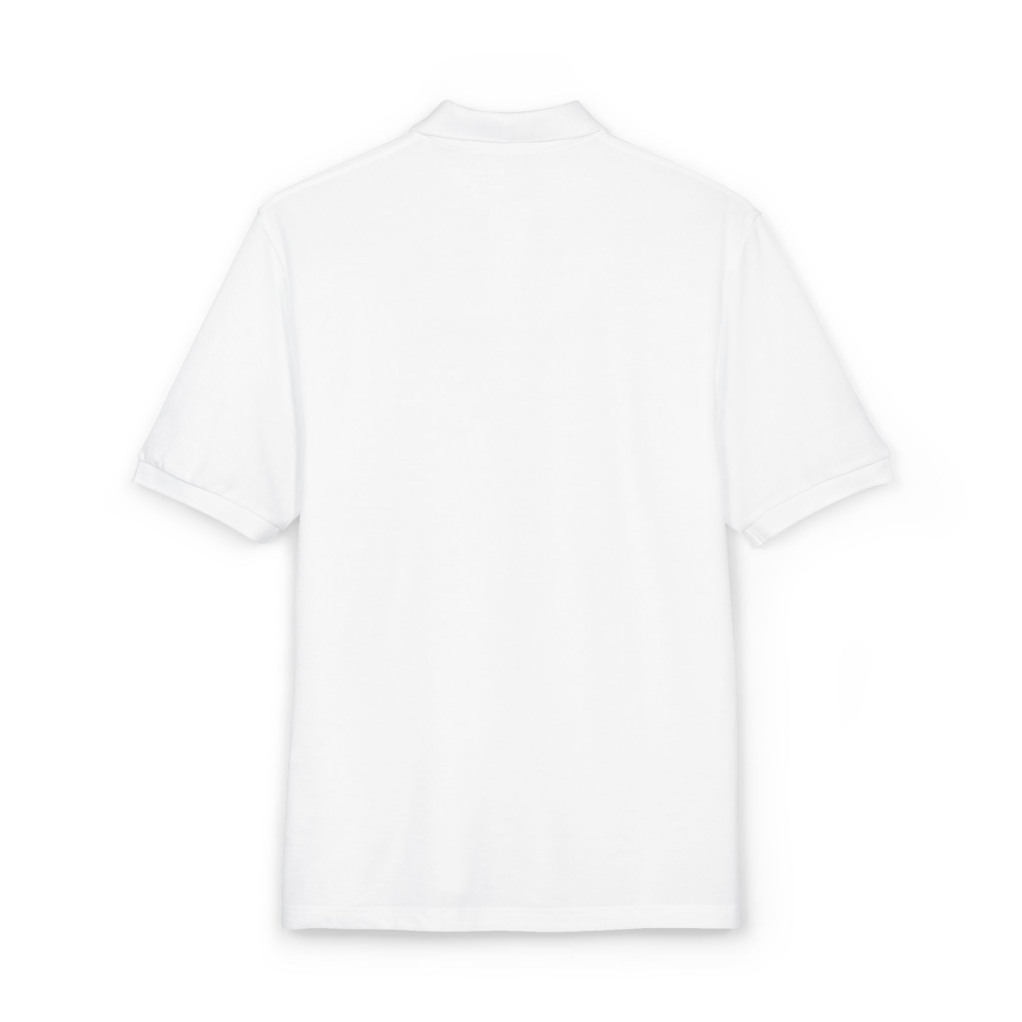 Embroidered Polo Shirt — Subtle Floral 'Stay Blessed' Chest Logo