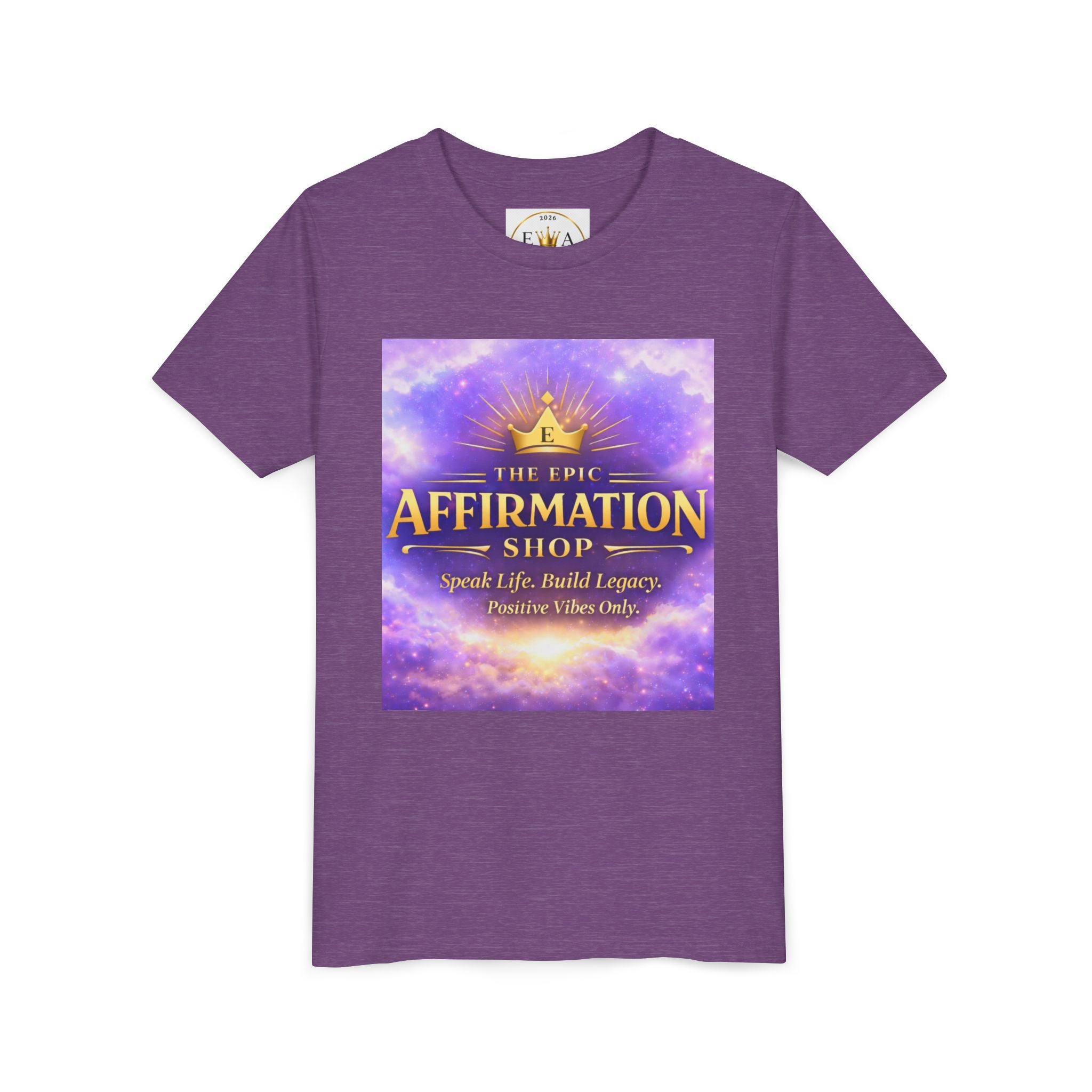 Youth Tee – The Epic Affirmation Shop Graphic Tee ("Speak Life, Build Legacy")